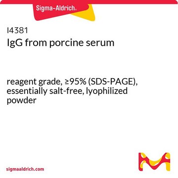 IgG 来源于猪血清 reagent grade, &#8805;95% (SDS-PAGE), essentially salt-free, lyophilized powder