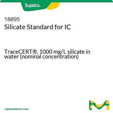 硅酸标准液，用于离子色谱分析 TraceCERT&#174;, 1000&#160;mg/L silicate in water (nominal concentration)