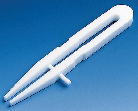 BRAND&#174; forcep with rectangular ends PTFE, L 100&#160;mm