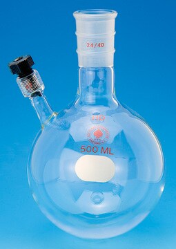 Ace round-bottom flask with threaded side-arm capacity 500&#160;mL