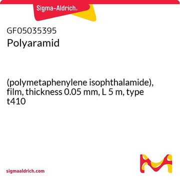 Polyaramid (polymetaphenylene isophthalamide), film, thickness 0.05&#160;mm, L 5&#160;m, type t410