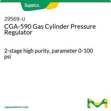 CGA-590 Gas Cylinder Pressure Regulator 2-stage high purity, parameter 0-100 psi