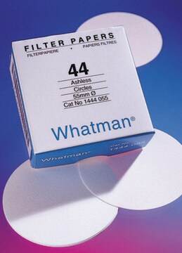 Whatman&#174; quantitative filter paper, ashless, Grade 44 circles, diam. 70&#160;mm, pack of 100