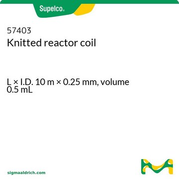 Knitted reactor coil L × I.D. 10&#160;m × 0.25&#160;mm, volume 0.5&#160;mL