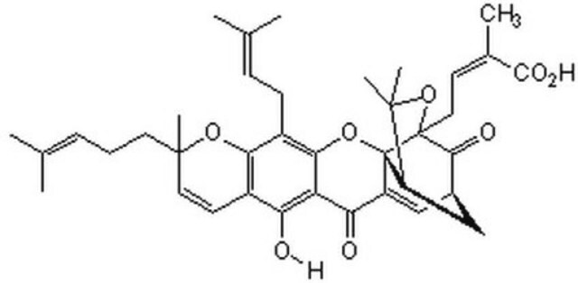 Gambogic Acid, Garcinia hanburyi A cell-permeable caspase activator and an apoptosis inducer that was originally isolated from gamboge resin for its antimicrobial properties.