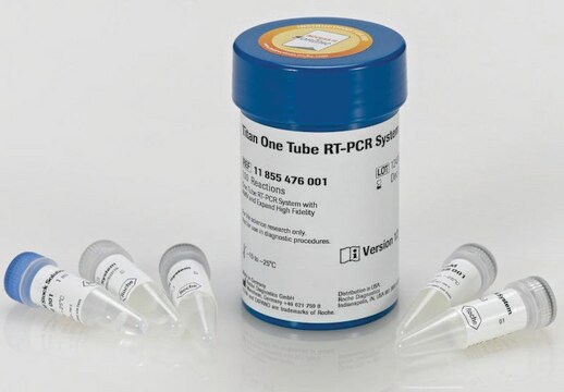 Titan One Tube RT-PCR-System sufficient for 100&#160;reactions, kit of 1 (4 components), suitable for RT-PCR, hotstart: no