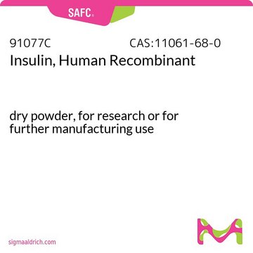 Insuline, humaine recombinante for research or for further manufacturing use, dry powder