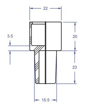 Septo de borracha Precision Seal&#174; white, 15/25 joints