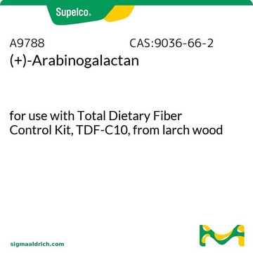 (+)-阿拉伯半乳聚糖 for use with Total Dietary Fiber Control Kit, TDF-C10, from larch wood