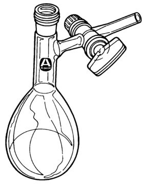 Reaktions- und Aufbewahrungskolben, Kjeldahl, mit Glashahn am Seitenarm capacity 25&#160;mL, female joint: ST/NS 14/20