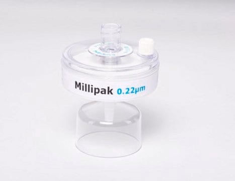 Filtro Millipak&#174; de 0,22 &#956;m 0.22 &#956;m membrane filter for particulate and bacteria-free water at the point of dispense for the Milli-Q&#174; IQ, IX and EQ 7 series water purification systems.