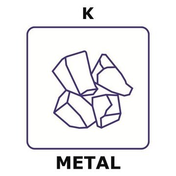 Potassium lump, 25&#160;mm max. lump size, weight 1&#160;g, purity 99.97%