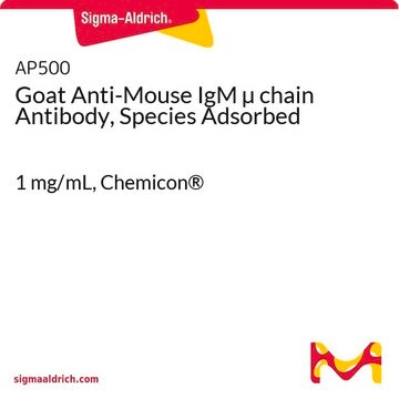 Anticorps de chèvre anti-chaîne&nbsp;&#181; d'IgM de souris, correspondant aux espèces adsorbées 1&#160;mg/mL, Chemicon&#174;