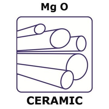 Magnesium oxide rod, 6.35&#160;mm diameter, length 135 mm, stabilized with 3% yttria