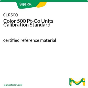 Padrão para calibração de cor com 500&nbsp;unidades de Pt-Co certified reference material