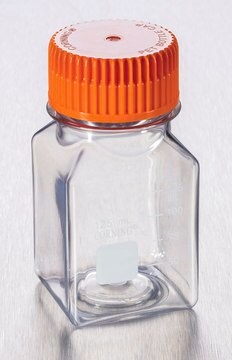 Corning&#174; 方形PET储物瓶 square clear PET, sterile, capacity 125&#160;mL, screw cap, case of 24