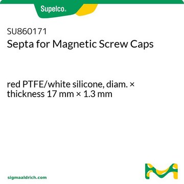 Septa for Magnetic Screw Caps red PTFE/white silicone, diam. × thickness 17&#160;mm × 1.3&#160;mm