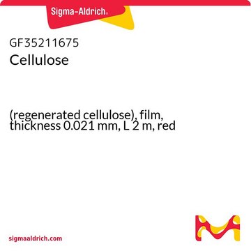 Cellulose (regenerated cellulose), film, thickness 0.021&#160;mm, L 2&#160;m, red