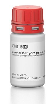 Alcohol-Dehydrogenase aus Saccharomyces cerevisiae &#8805;300&#160;units/mg protein, lyophilized powder (contains buffer salts), Mw 141-151&#160;kDa