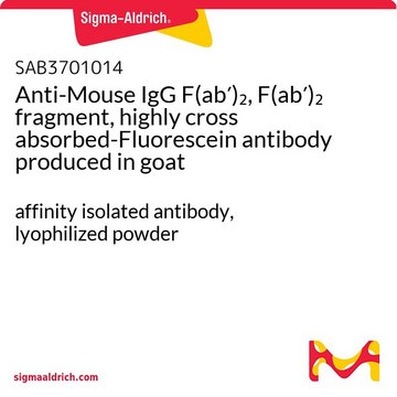 Anti-Mouse IgG F(ab&#8242;)2, F(ab&#8242;)2 fragment, highly cross absorbed-Fluorescein antibody produced in goat affinity isolated antibody, lyophilized powder