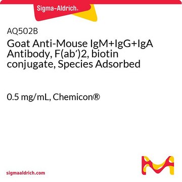 Goat Anti-Mouse IgM+IgG+IgA Antibody, F(ab&#8242;)2, biotin conjugate, Species Adsorbed 0.5&#160;mg/mL, Chemicon&#174;