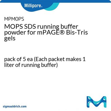 MOPS SDS running buffer powder for mPAGE&#174; Bis-Tris gels pack of 5&#160;ea (Each packet makes 1 liter of running buffer)