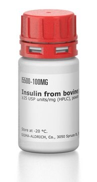 インスリン ウシ膵臓由来 &#8805;25&#160;USP units/mg (HPLC), powder