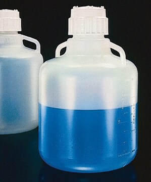 Nalgene&#174; round carboy, with handles nominal capacity 50&#160;L (13&#160;gal), low-density polyethylene