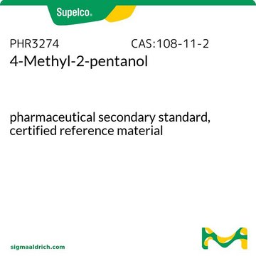 4-甲基-2-戊醇 pharmaceutical secondary standard, certified reference material