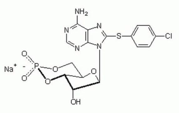 Adenosin-3&#8242;,5&#8242;-zyklisches Monophosphat, 8-(4-Chlorphenylthio)-, Natriumsalz Cell-permeable cAMP analog that activates both protein kinase A and protein kinase G.