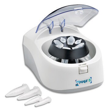 MyFuge&#8482; 5 Microcentrifuge with combination rotor for 4 x 5 mL and 4 x 1.5/2.0 mL tubes AC/DC input 230 V AC, EuroPlug