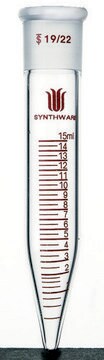 Synthware&#8482; graduated distillation receiver tube with hooks capacity 15&#160;mL, joint: ST/NS 14/20