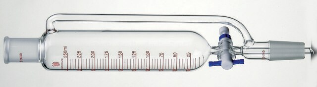 Synthware&#8482; pressure equalizing addition funnel with metering stopcock 25 mL, joint: ST/NS 14/20