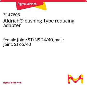 Aldrich&#174; bushing-type reducing adapter female joint: ST/NS 24/40, male joint: SJ 65/40