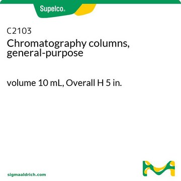 Chromatographiesäulen, allgemeine Anwendungen volume 10&#160;mL, Overall H 5&#160;in.