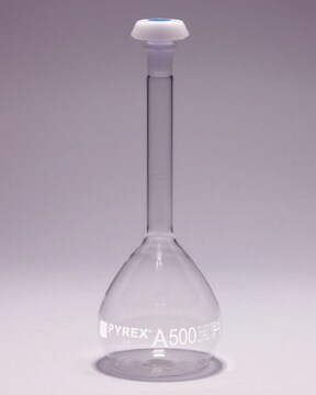 Pyrex&#174; Volumetric flask, heavy duty, class A, works certified, USP/ISO/DIN tolerances capacity 2000&#160;mL