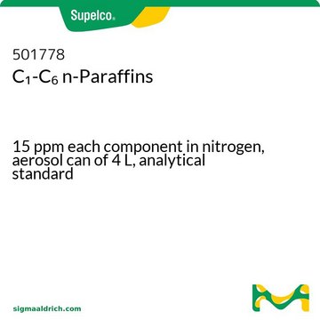 C1-C6 n-Paraffins 15&#160;ppm each component in nitrogen, aerosol can of 4&#160;L, analytical standard