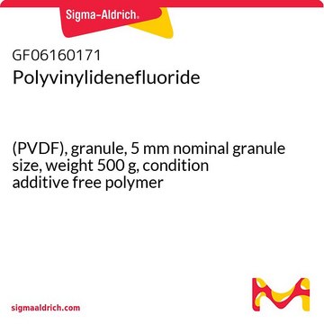 Polyvinylidenefluoride (PVDF), granule, 5&#160;mm nominal granule size, weight 500&#160;g, condition additive free polymer