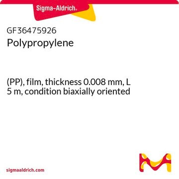 聚丙烯 (PP), film, thickness 0.008&#160;mm, L 5&#160;m, condition biaxially oriented