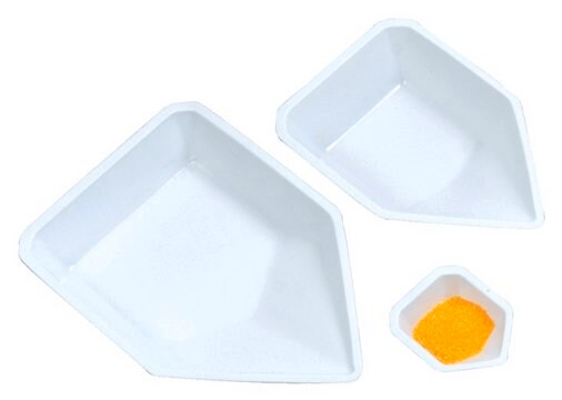 Pour Boat Weighing Dishes medium, white polystyrene, pack of 500&#160;ea