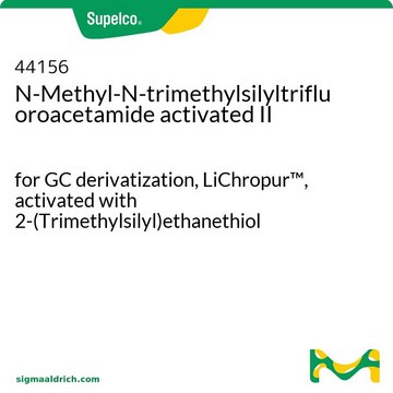 N-Methyl-N-trimethylsilyl-trifluoracetamid aktiviert II for GC derivatization, LiChropur&#8482;, activated with 2-(Trimethylsilyl)ethanethiol