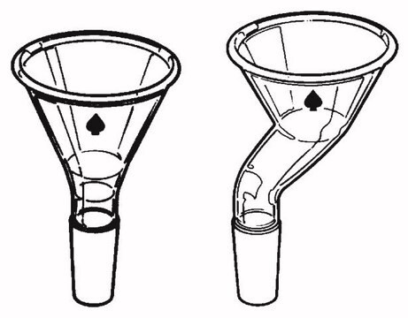 ACE heavy-wall powder funnels Mini-Lab, angled, top diam. 60&#160;mm