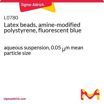 乳胶珠，胺修饰聚苯乙烯，荧光蓝 aqueous suspension, 0.05&#160;&#956;m mean particle size