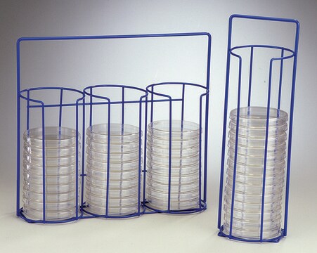 Poxygrid&#174; Petri Dish Carrying Racks Holds 15 x 100 mm plates, epoxy-coated (steel)