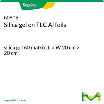 Aluminum TLC Plates: Silica w/o Fluorescence silica gel 60 matrix, L × W 20&#160;cm × 20&#160;cm