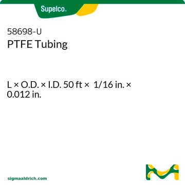 PTFE製チューブ L × O.D. × I.D. 50&#160;ft × 1/16&#160;in. × 0.012&#160;in.