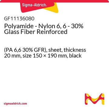 Polyamide - Nylon 6, 6 - 30% Glass Fiber Reinforced (PA 6,6 30% GFR), sheet, thickness 20&#160;mm, size 150 × 190&#160;mm, black