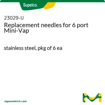 Replacement needles for 6 port Mini-Vap stainless steel, pkg of 6&#160;ea