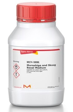 Milieu de base de Murashige et Skoog suitable for plant cell culture, with sucrose and agar