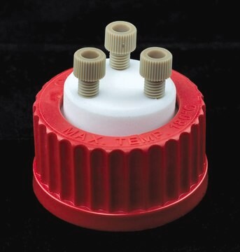 Delivery cap for Corning&#174; media storage bottles red